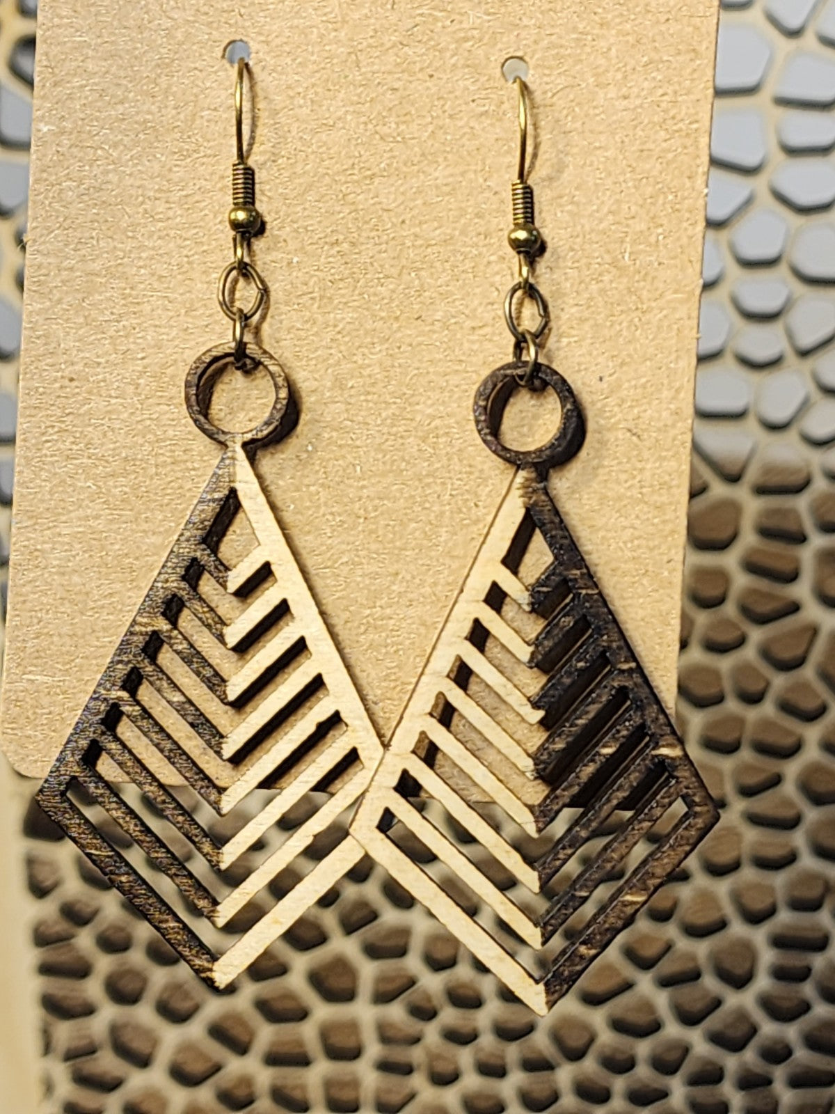 1/2 Walnut Earring