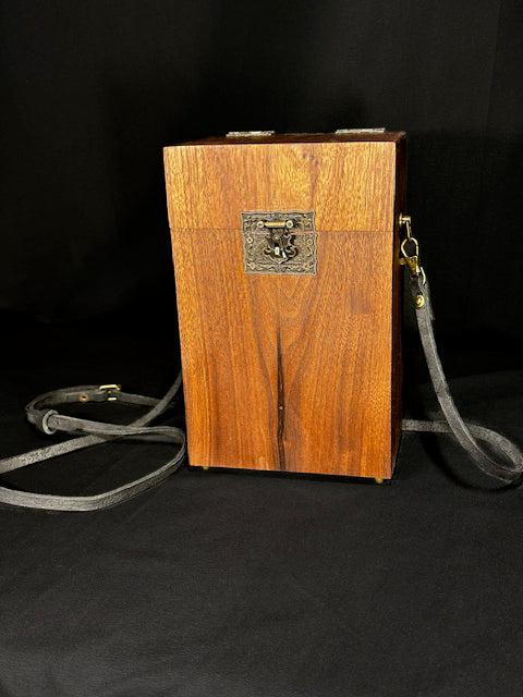 Walnut Crossbody Bag with Leather Strap