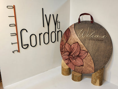 Dimensional Flower Welcome Sign
