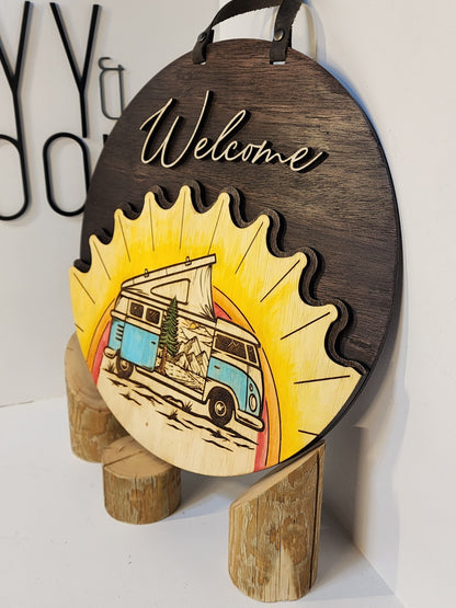 4 Seasons Magnetic Welcome Sign