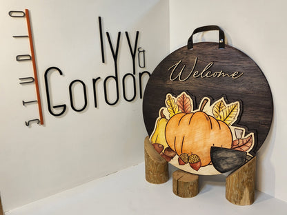 4 Seasons Magnetic Welcome Sign