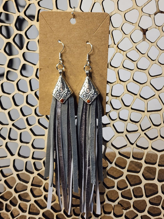 Designer leather and Suede Earrings