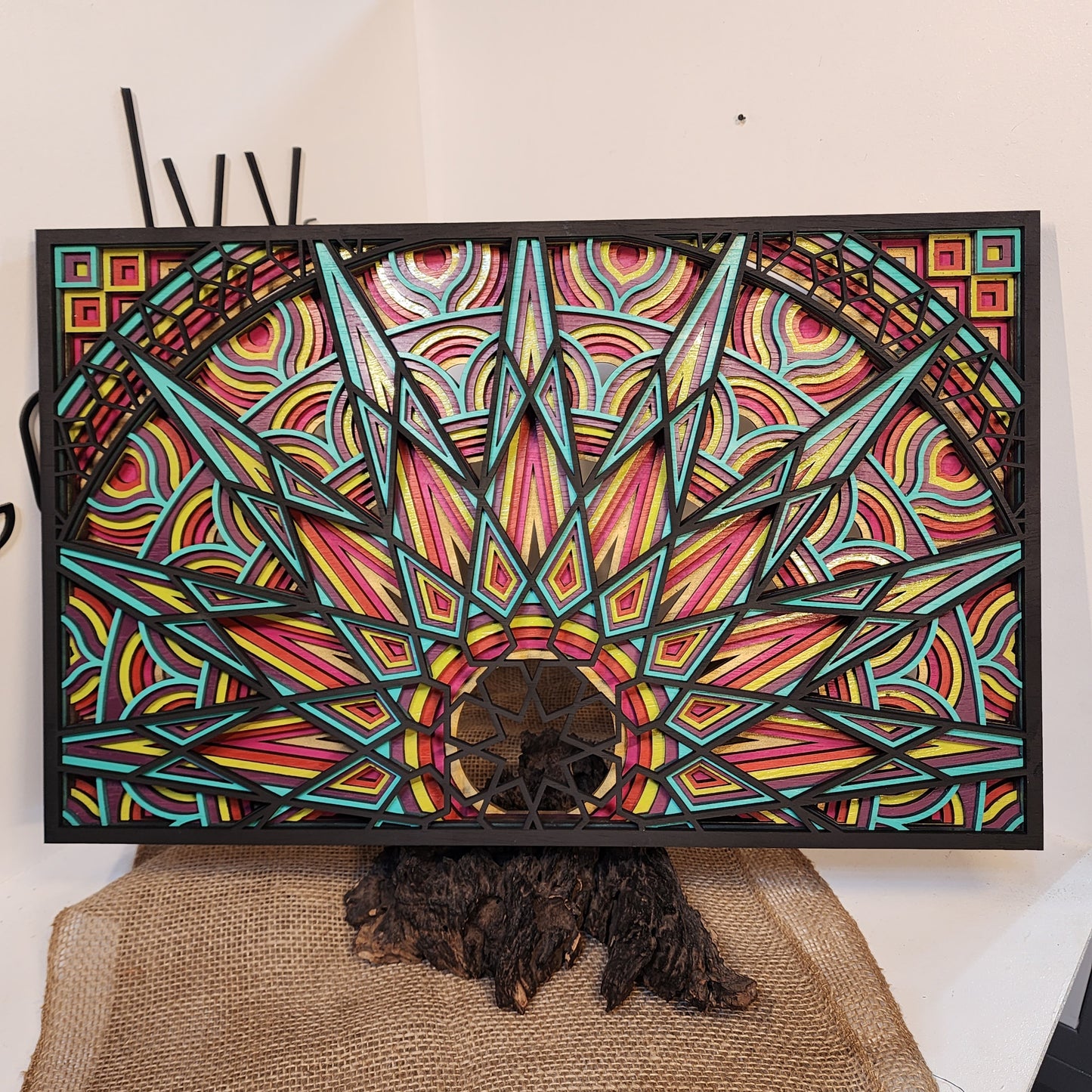Mandala 7 Layer Wood Piece