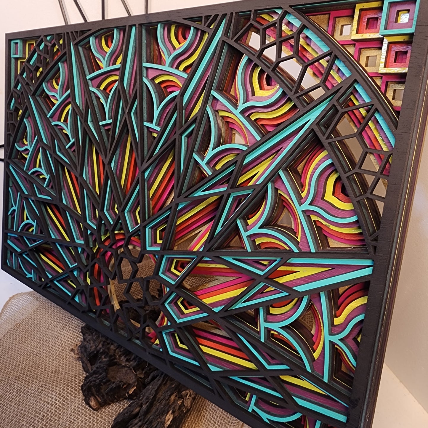 Mandala 7 Layer Wood Piece