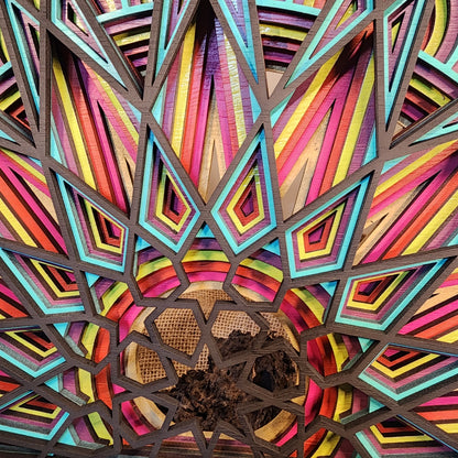 Mandala 7 Layer Wood Piece