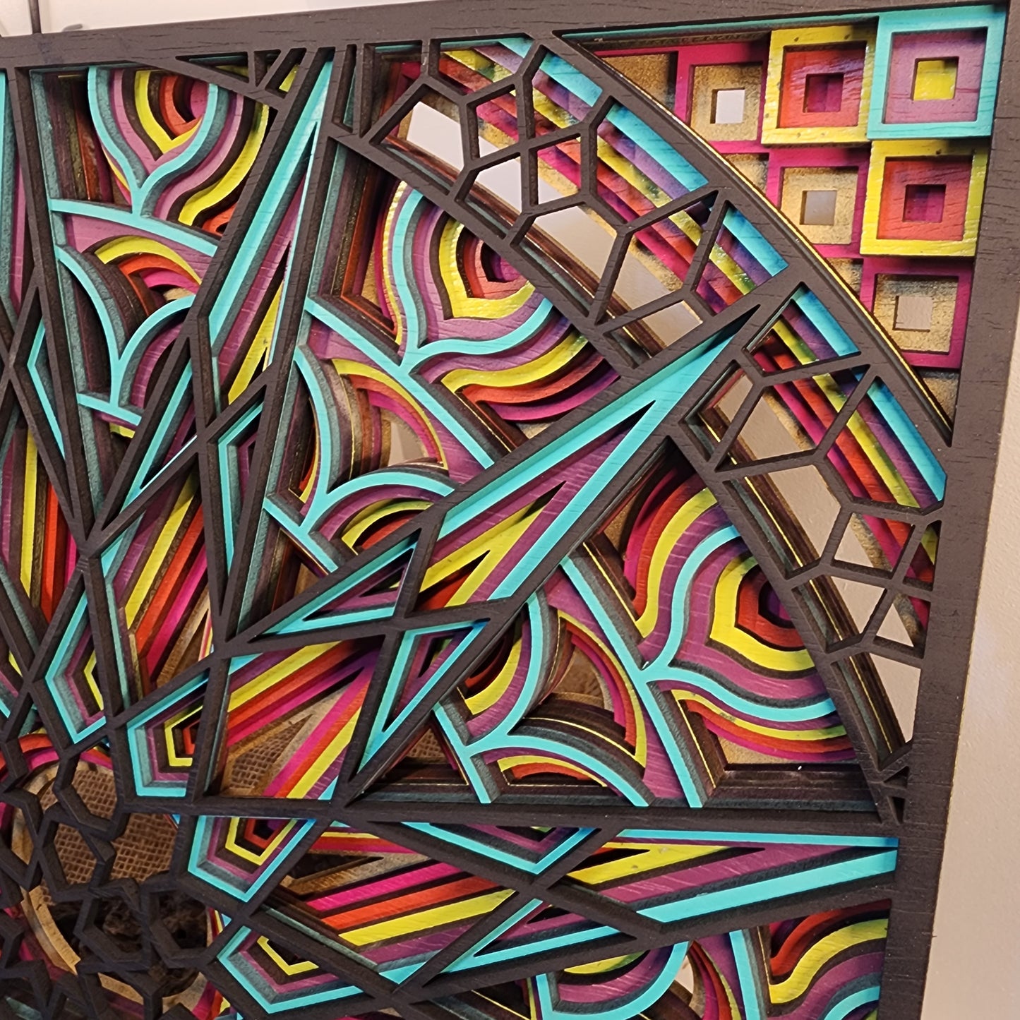 Mandala 7 Layer Wood Piece