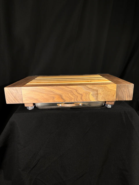 Butcher Block Cutting Board with Scrap Tray