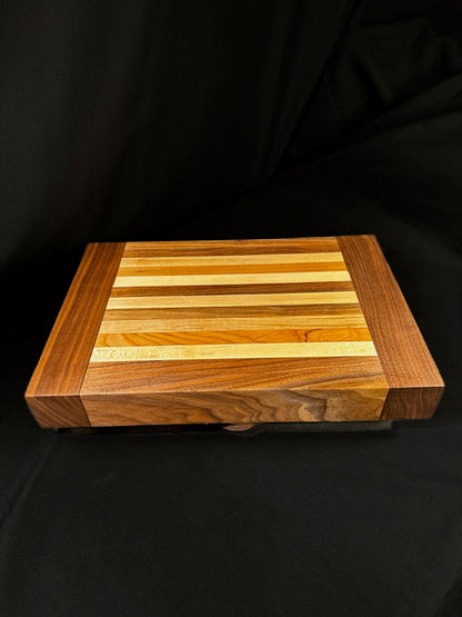 Butcher Block Cutting Board with Scrap Tray