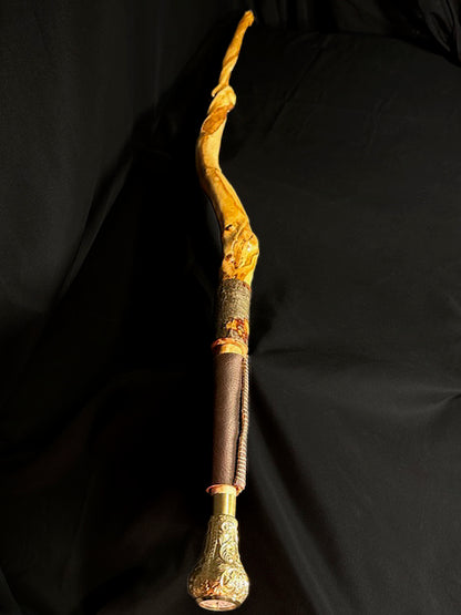 Brass Clock Walking Stick