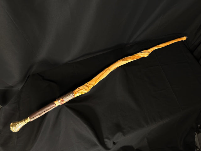 Brass Clock Walking Stick