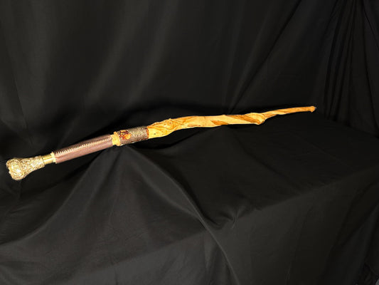 Brass Clock Walking Stick