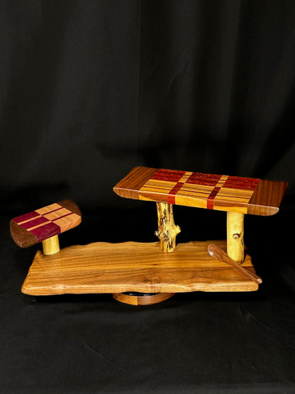 Tiered Charcuterie Board with Lazy Susan