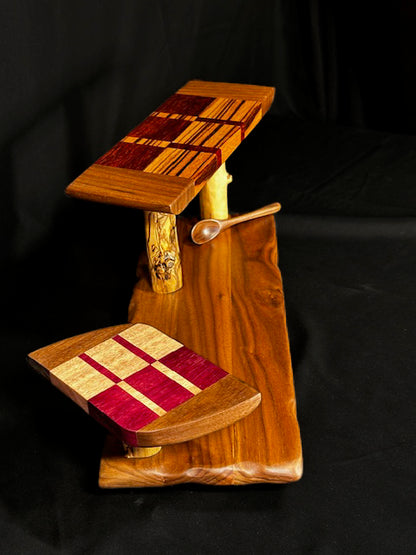 Tiered Charcuterie Board with Lazy Susan