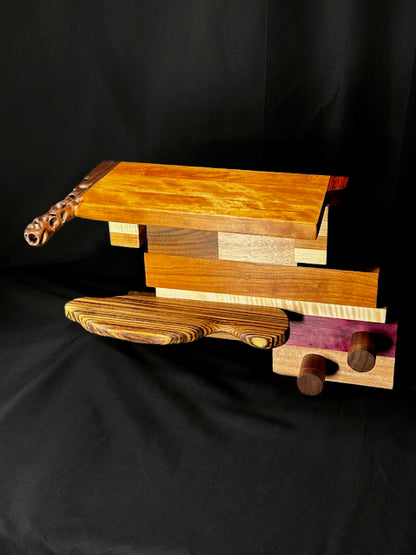 Two-Tier Accent Shelf with Hangers